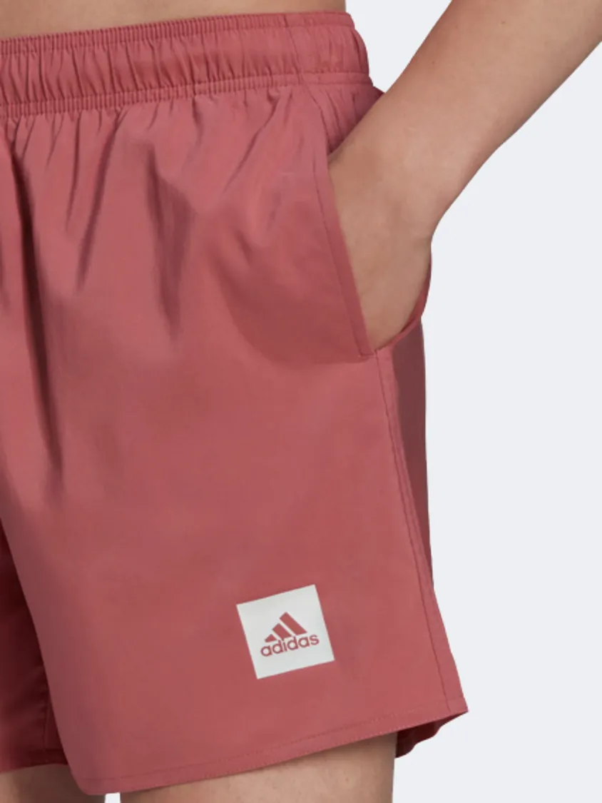 Adidas Short Length Solid Men Swim Short Pink Strata