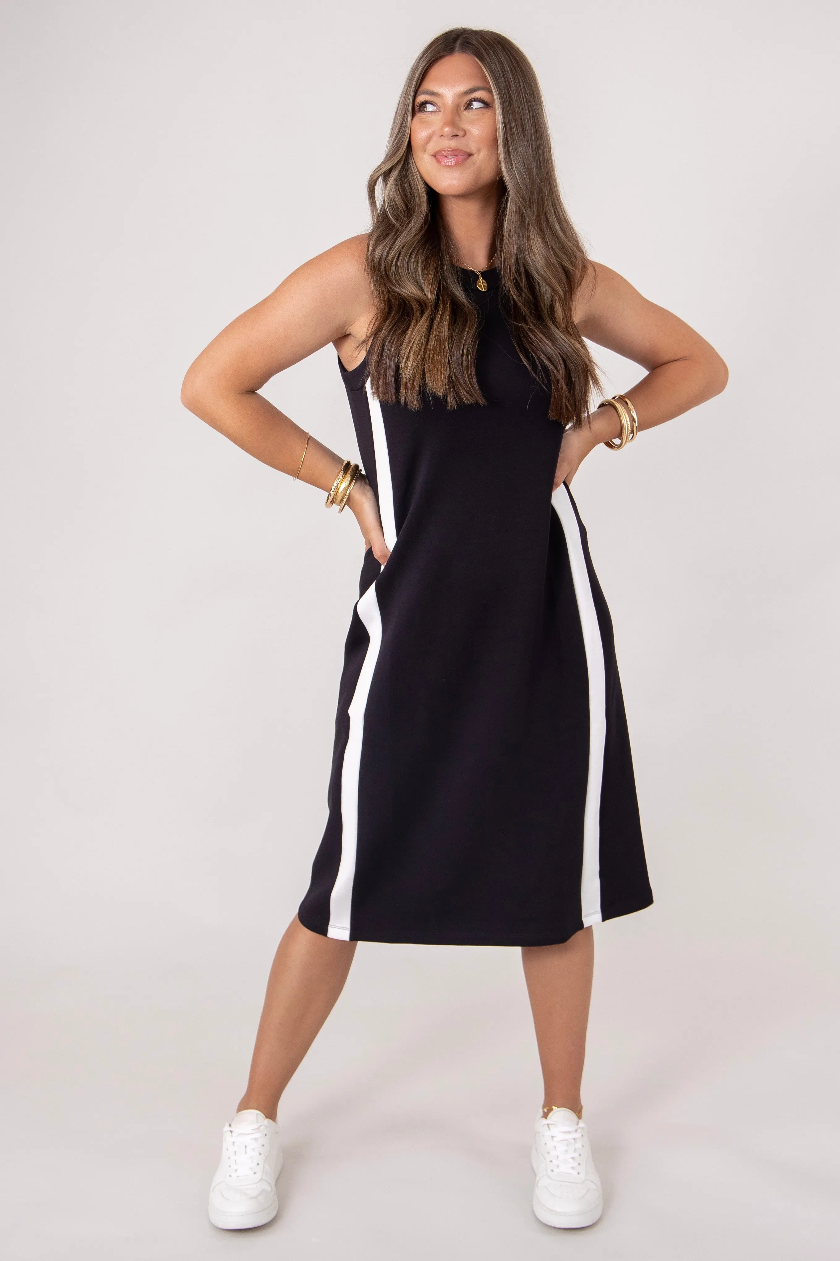 AirEssentials Side Stripe Tank Midi Dress | Spanx