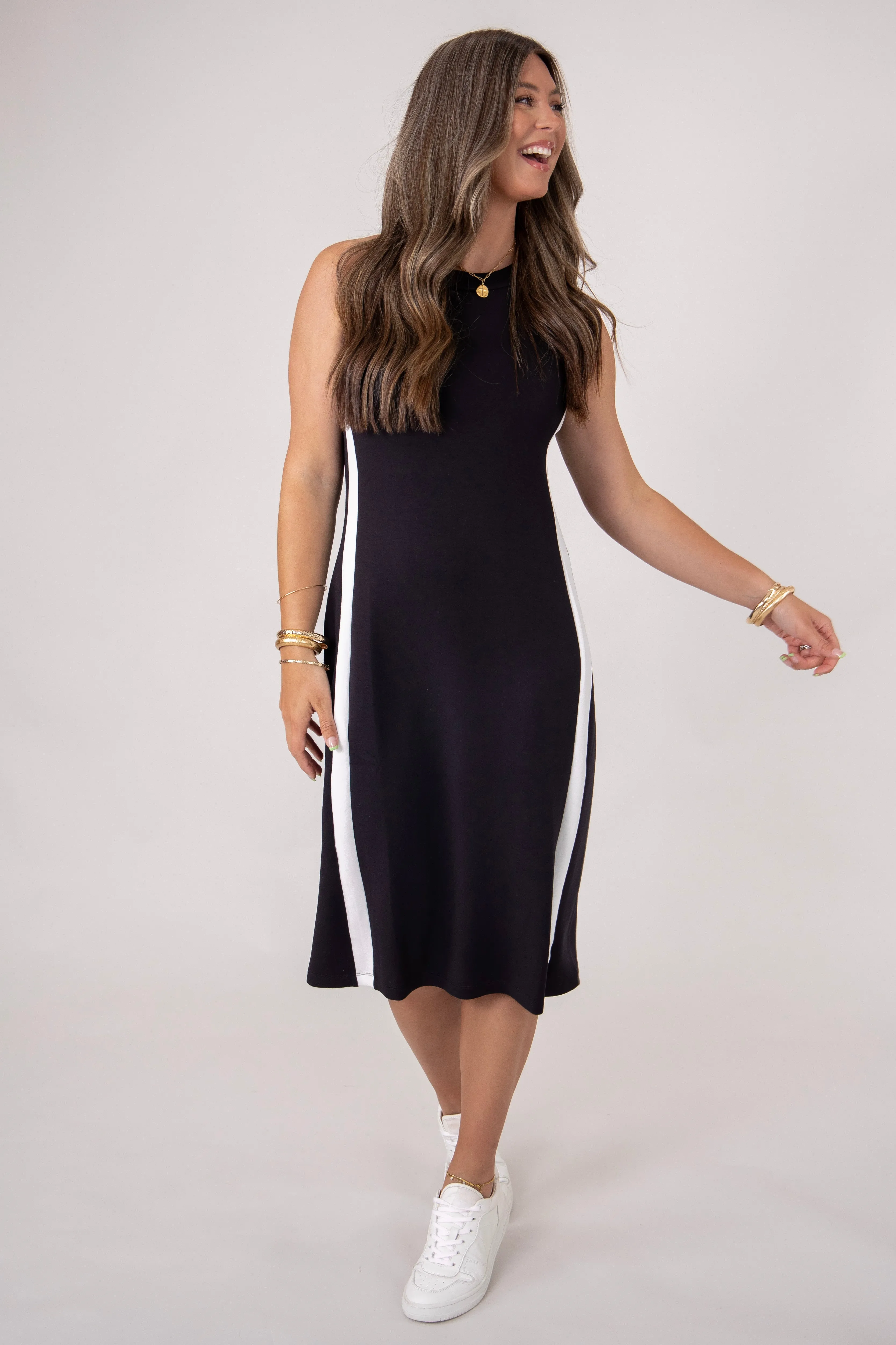 AirEssentials Side Stripe Tank Midi Dress | Spanx