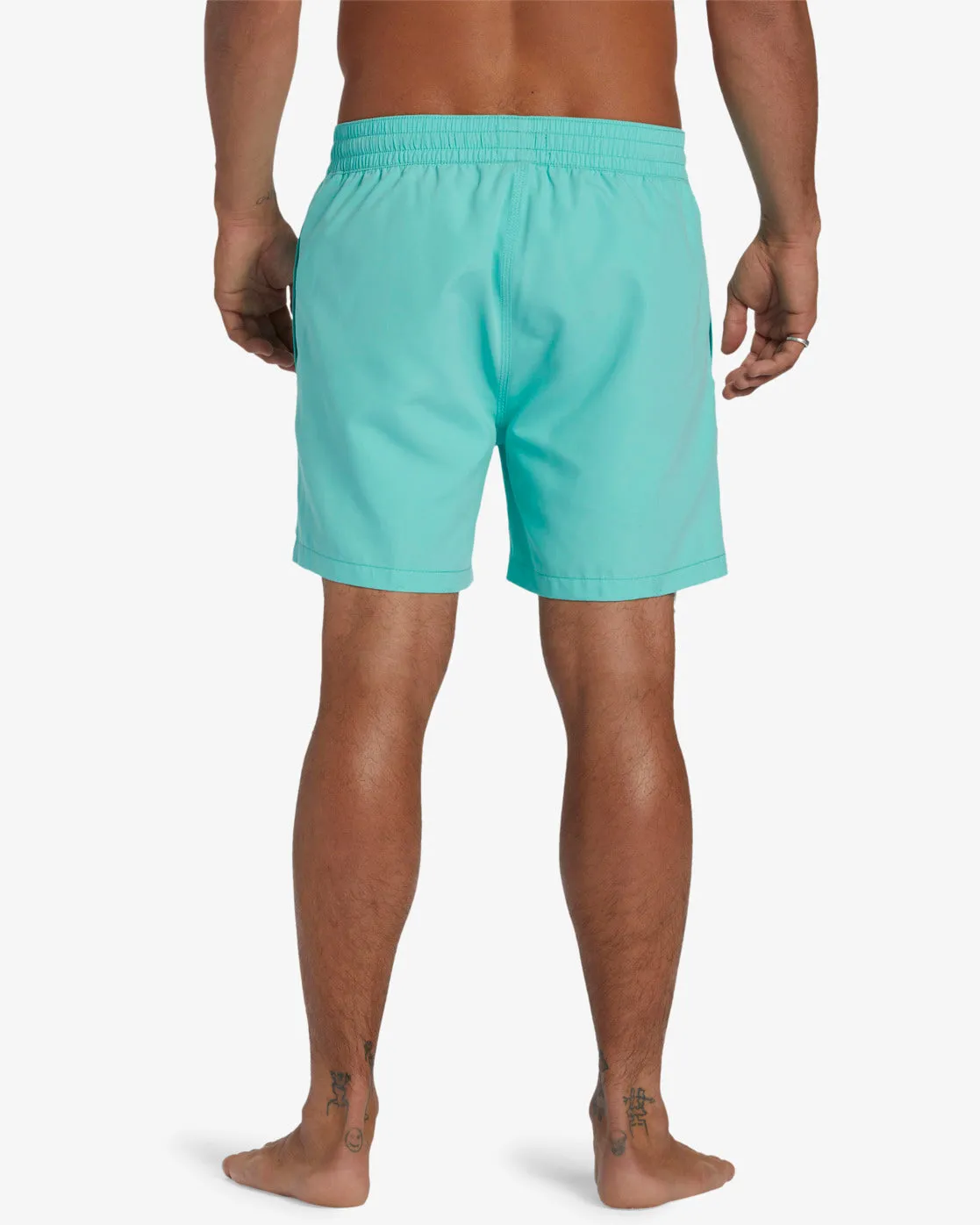 All Day Layback 16" Elastic Waist Shorts - Poolside Blue