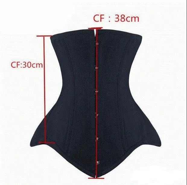 Black Longline Underbust Hourglass Corset