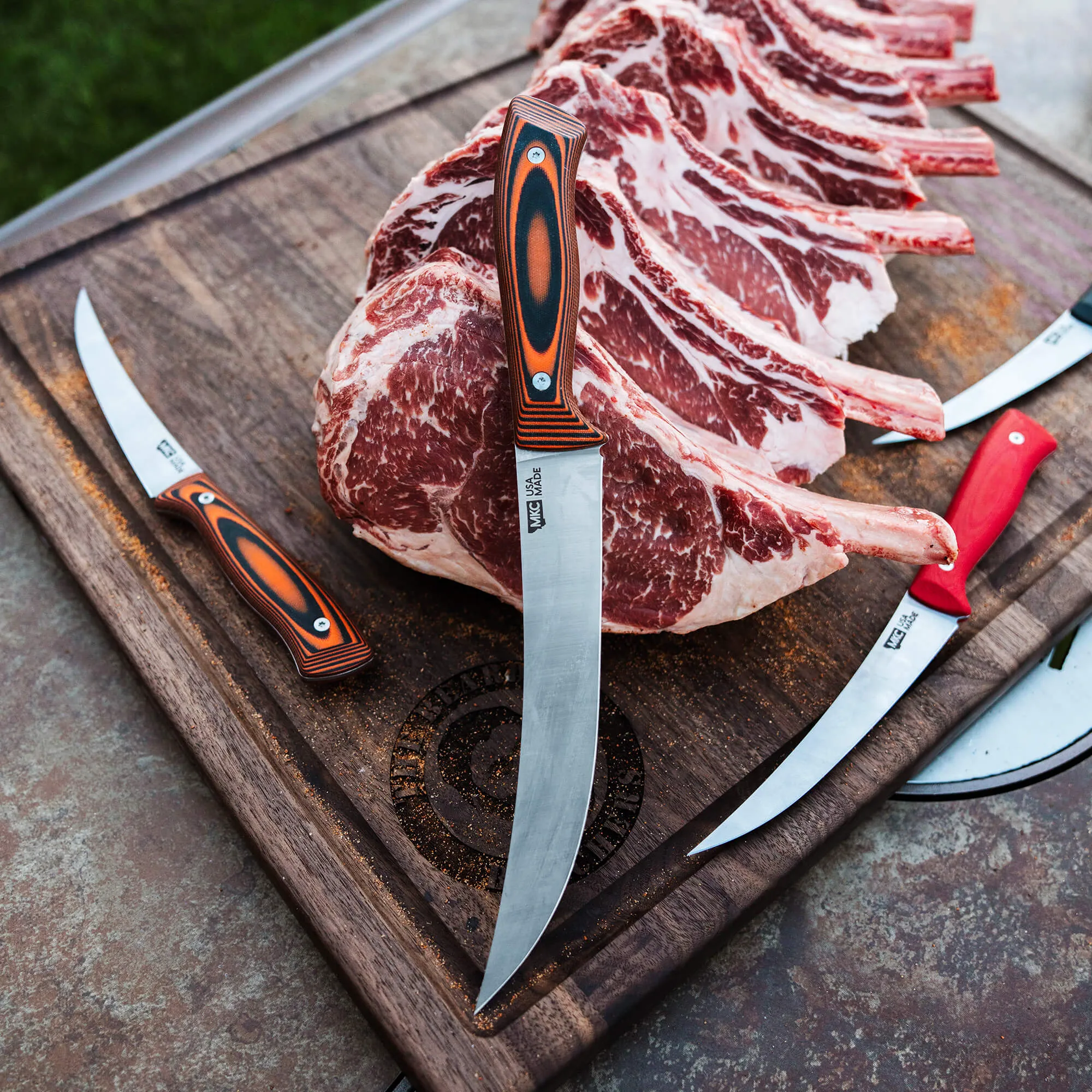 BREAKING BUTCHER KNIFE - ORANGE/BLACK