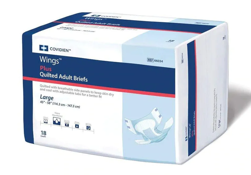 Cardinal Health, Quilted Adult Briefs, Wings™ Plus — Heavy Absorbency