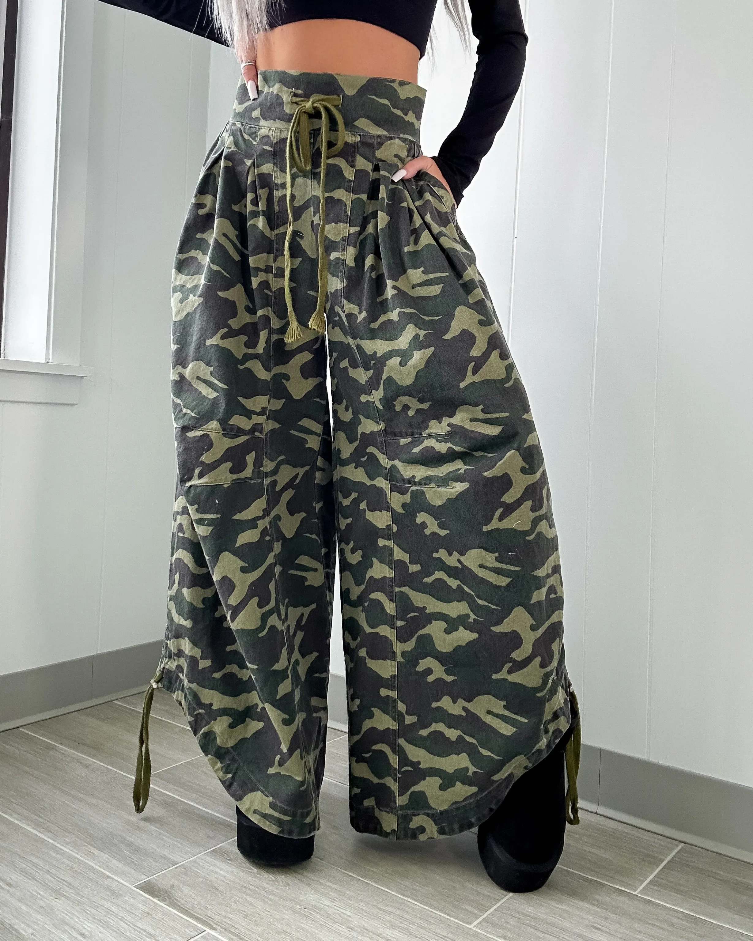 Celeste Ruched Pants - Camo