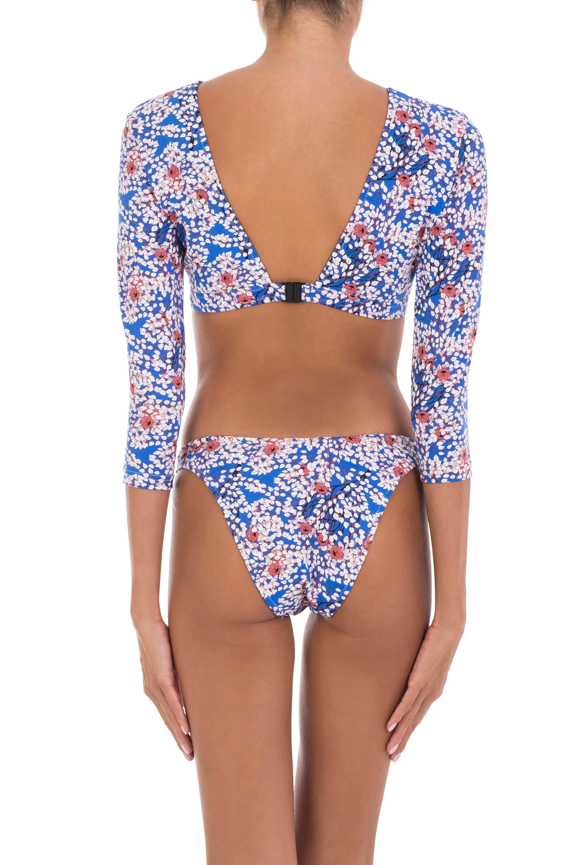 Ella Long Sleeve Bikini Flowers Blue/Multi