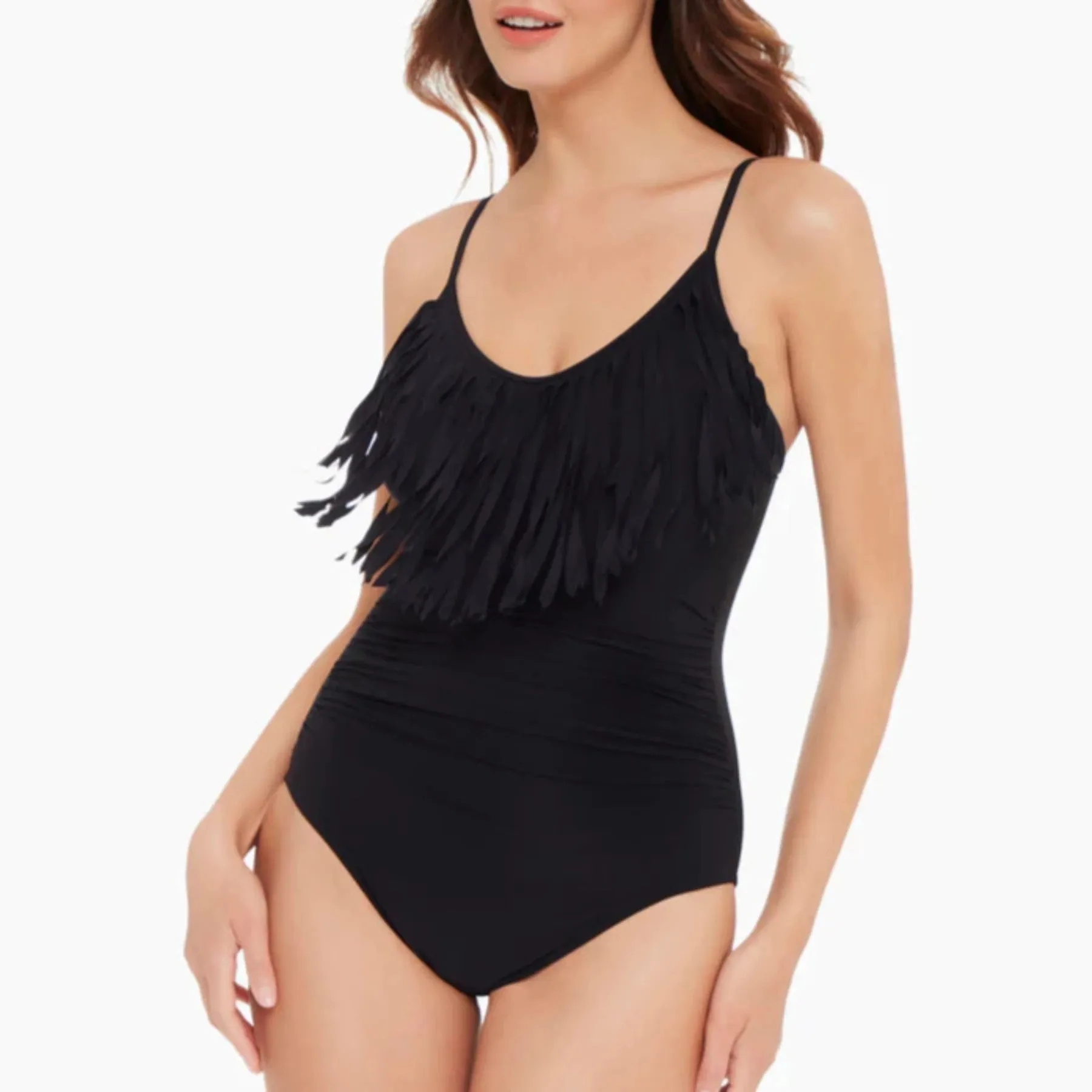 Fringe Blaire One Piece Swimsuit 6006004 - Black