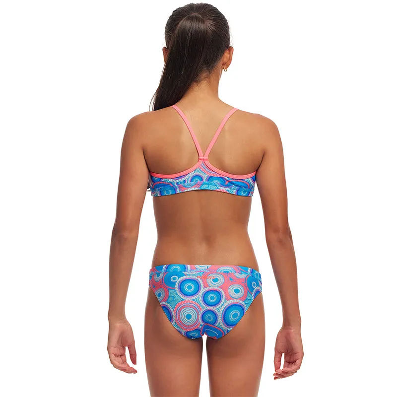 Funkita - Bundjalung Blue - Girls Eco Racerback Two Piece