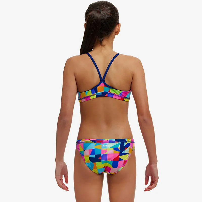 Funkita - On The Grid - Girls Eco Racerback Two Piece