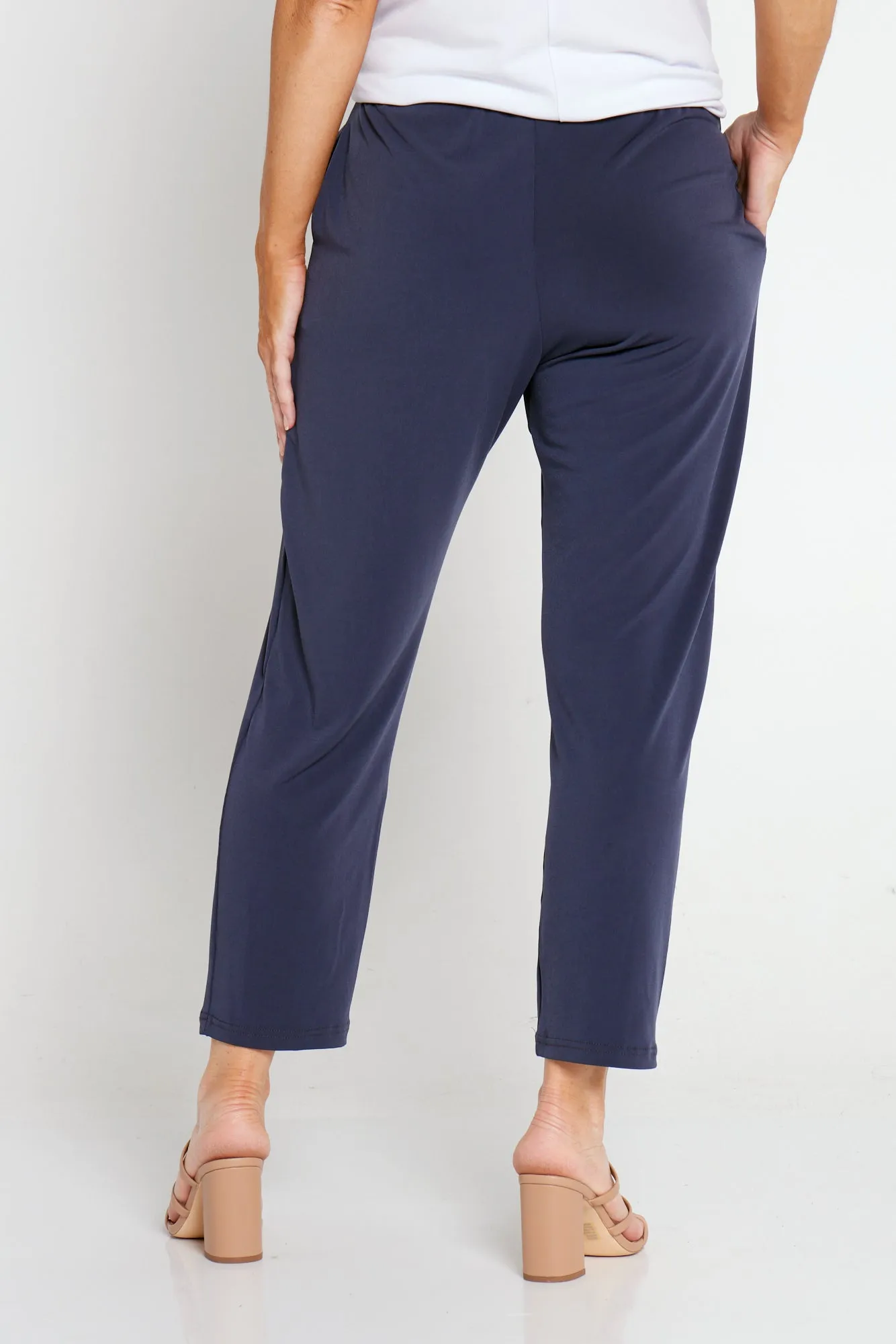 Gianna Pocket Pants Petite - Charcoal