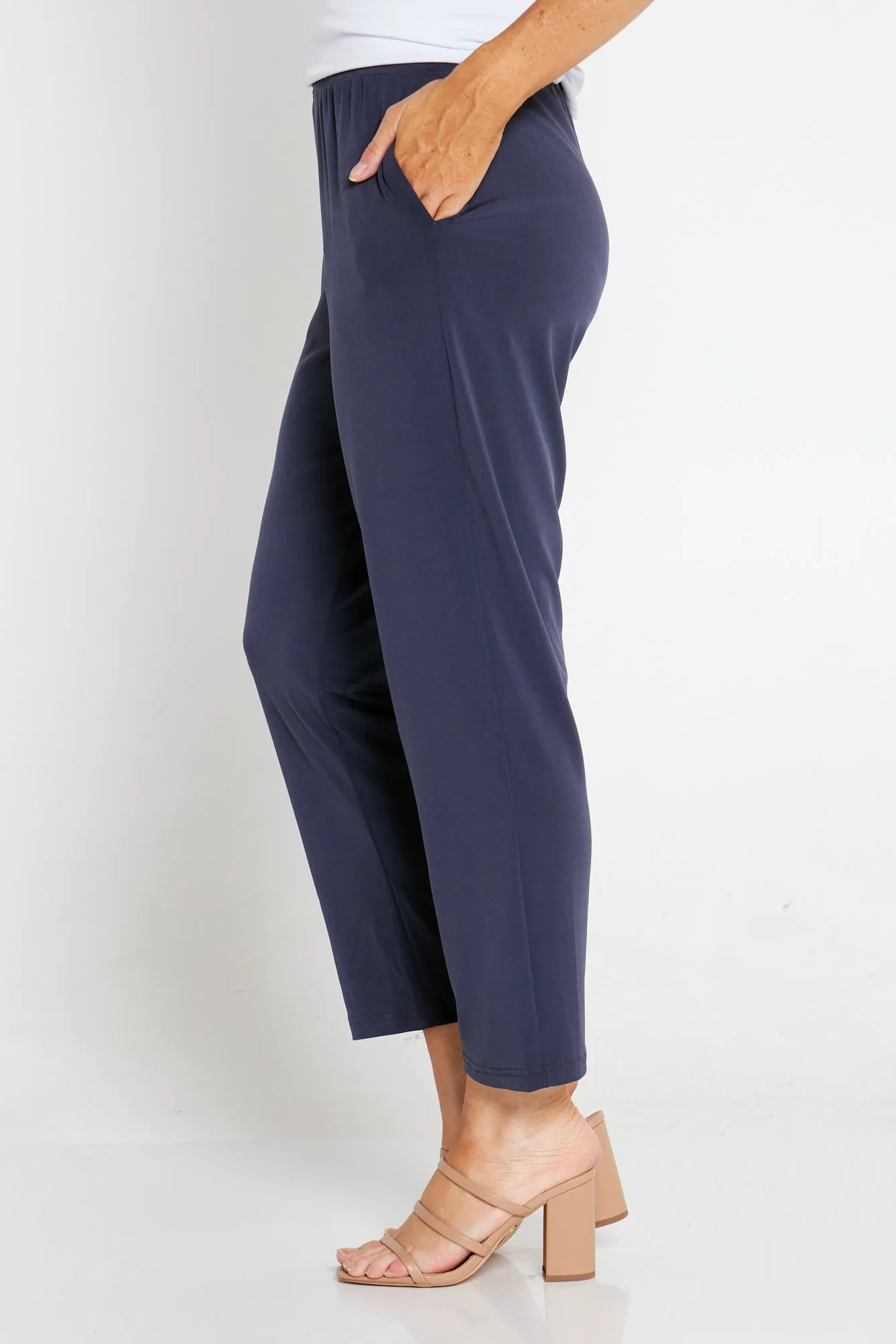 Gianna Pocket Pants Petite - Charcoal