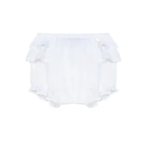 Girls White Jasmine Bloomers