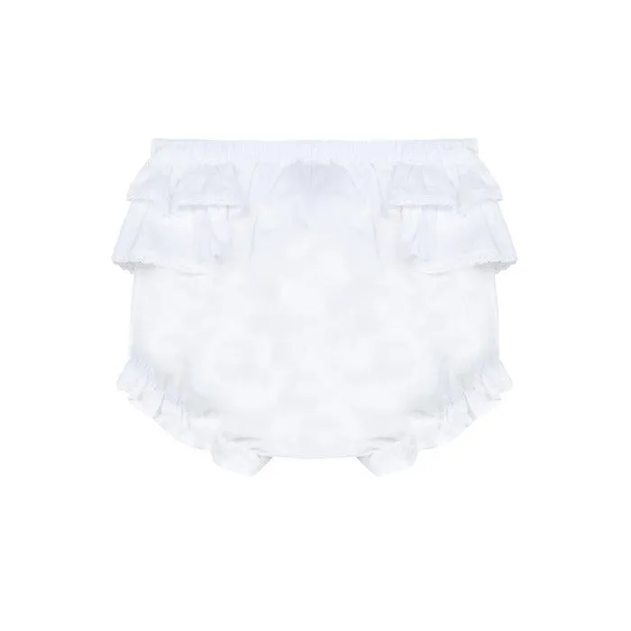 Girls White Jasmine Bloomers