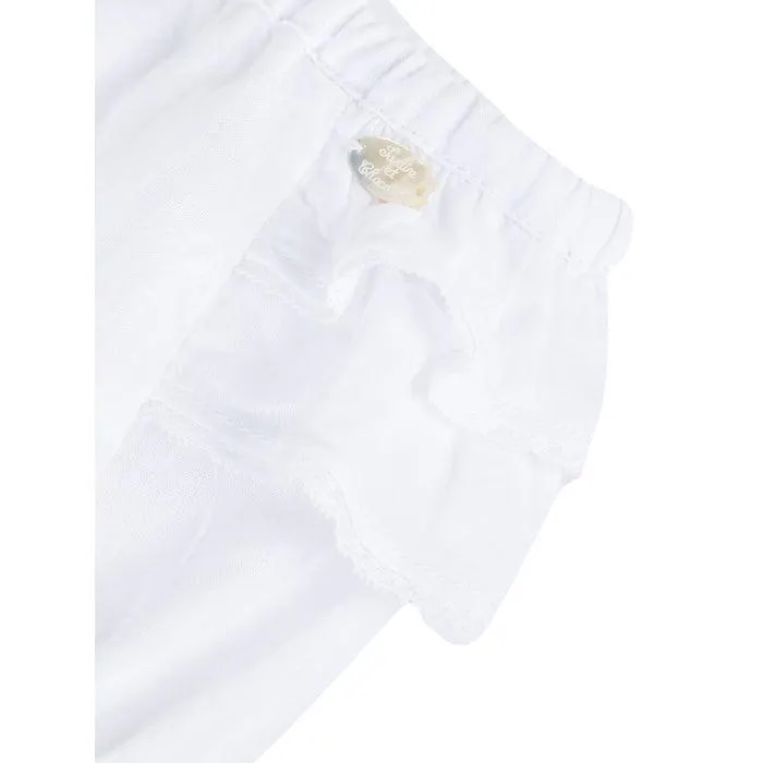 Girls White Jasmine Bloomers