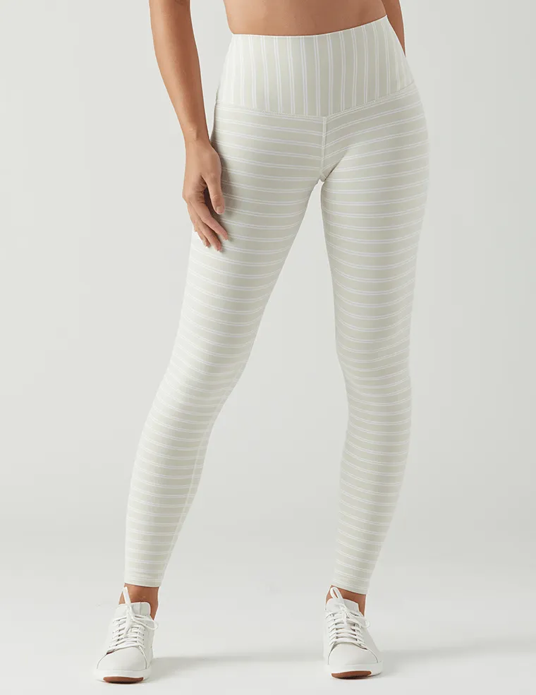 Glyder Sultry Legging - Creme/White Pinstripe