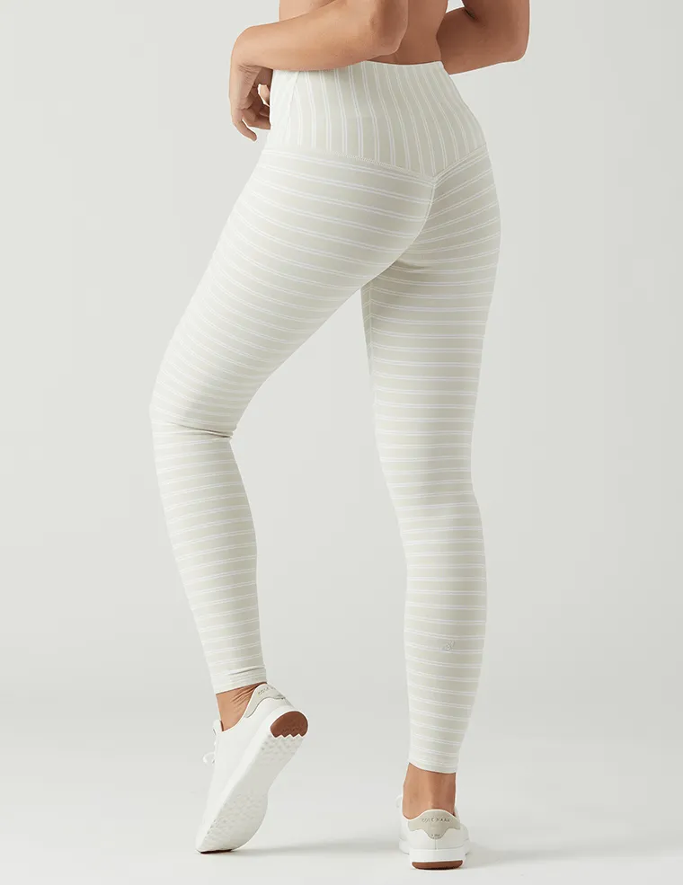 Glyder Sultry Legging - Creme/White Pinstripe