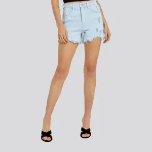 Grunge jean shorts
 for women