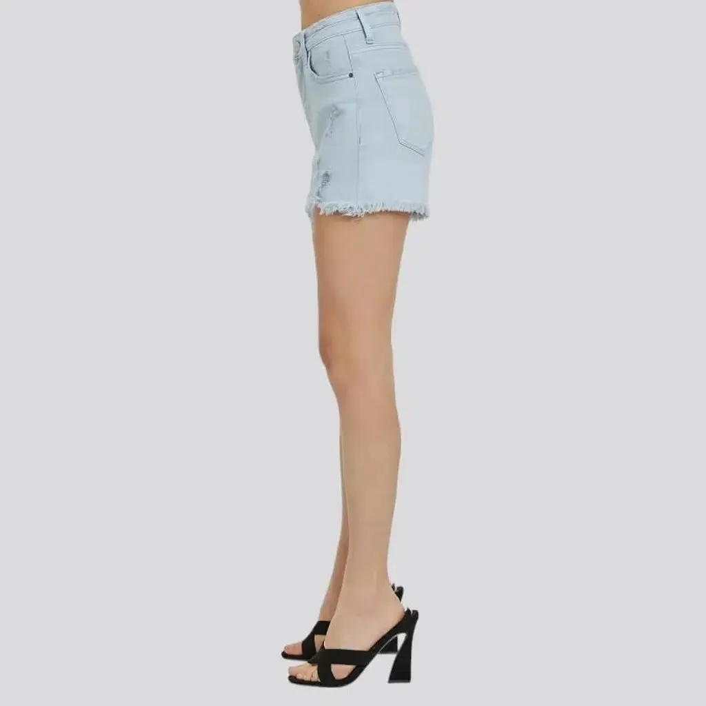 Grunge jean shorts
 for women