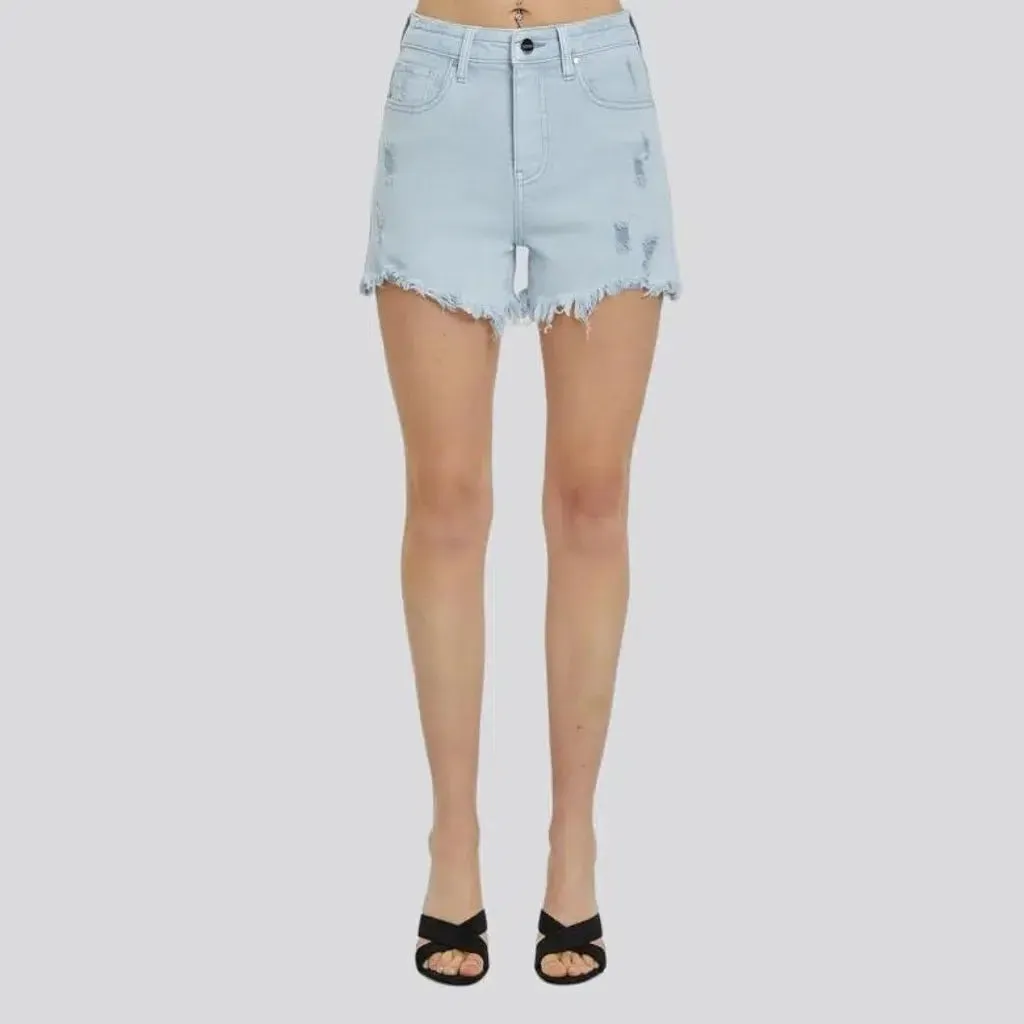 Grunge jean shorts
 for women