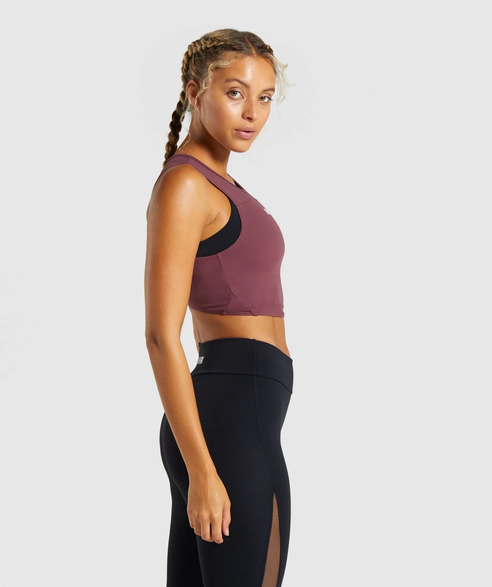 Gymshark Form Crop Top - Berry Red