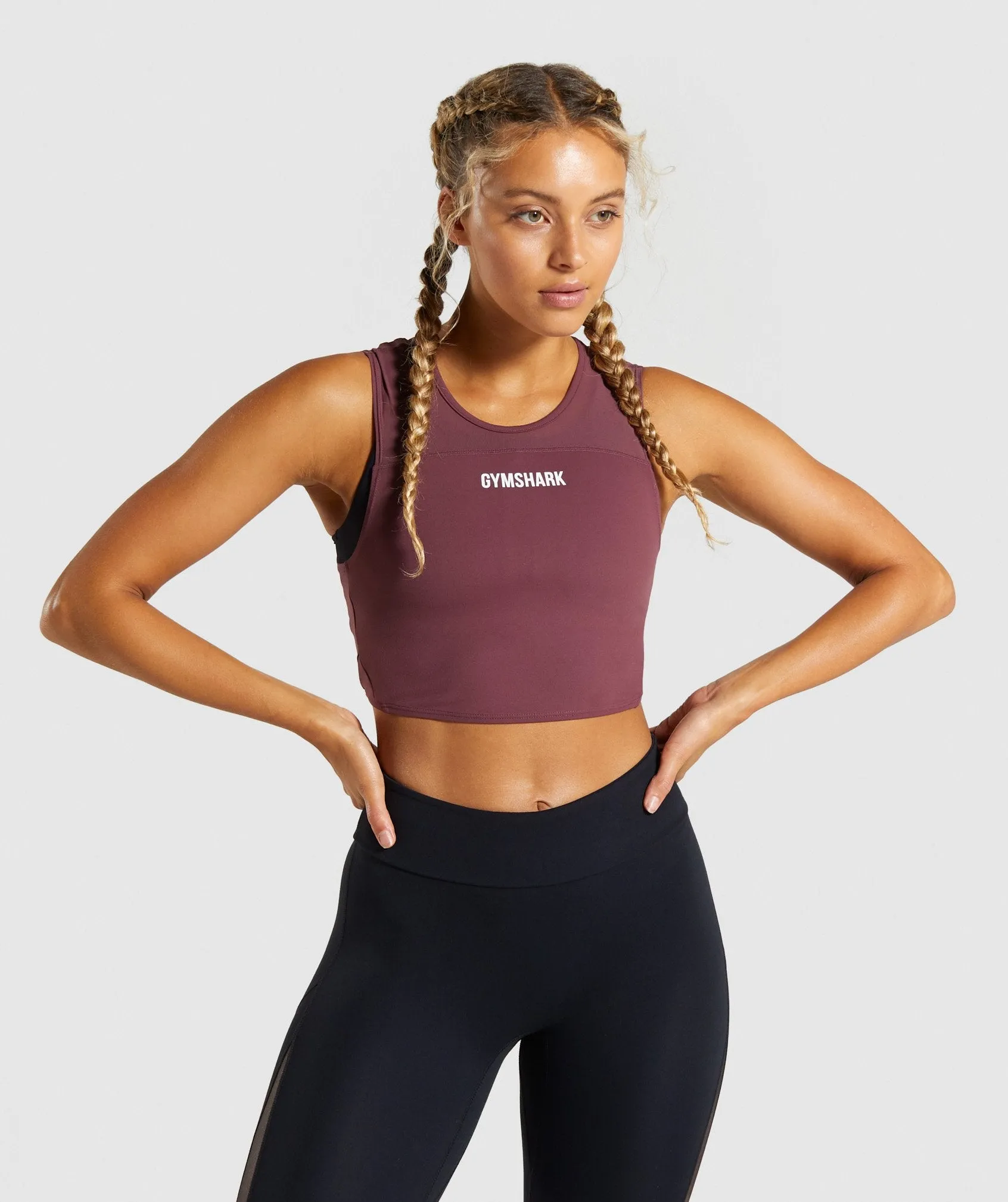 Gymshark Form Crop Top - Berry Red