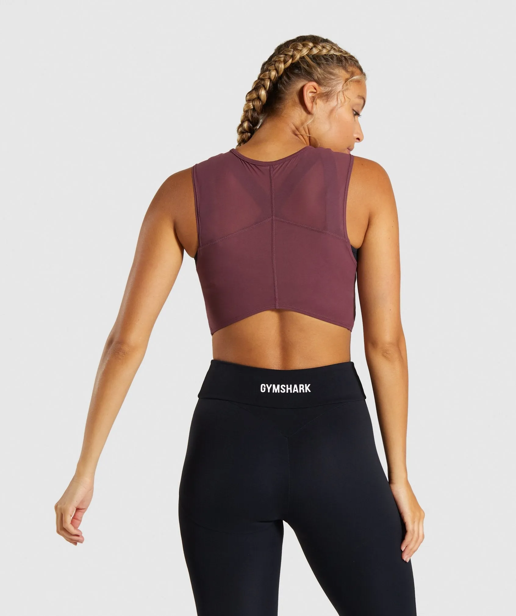 Gymshark Form Crop Top - Berry Red