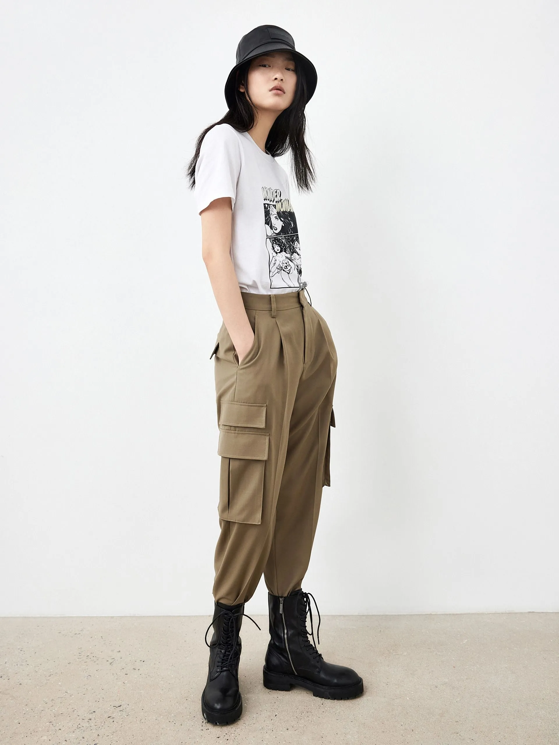 High Waist Cargo Pants