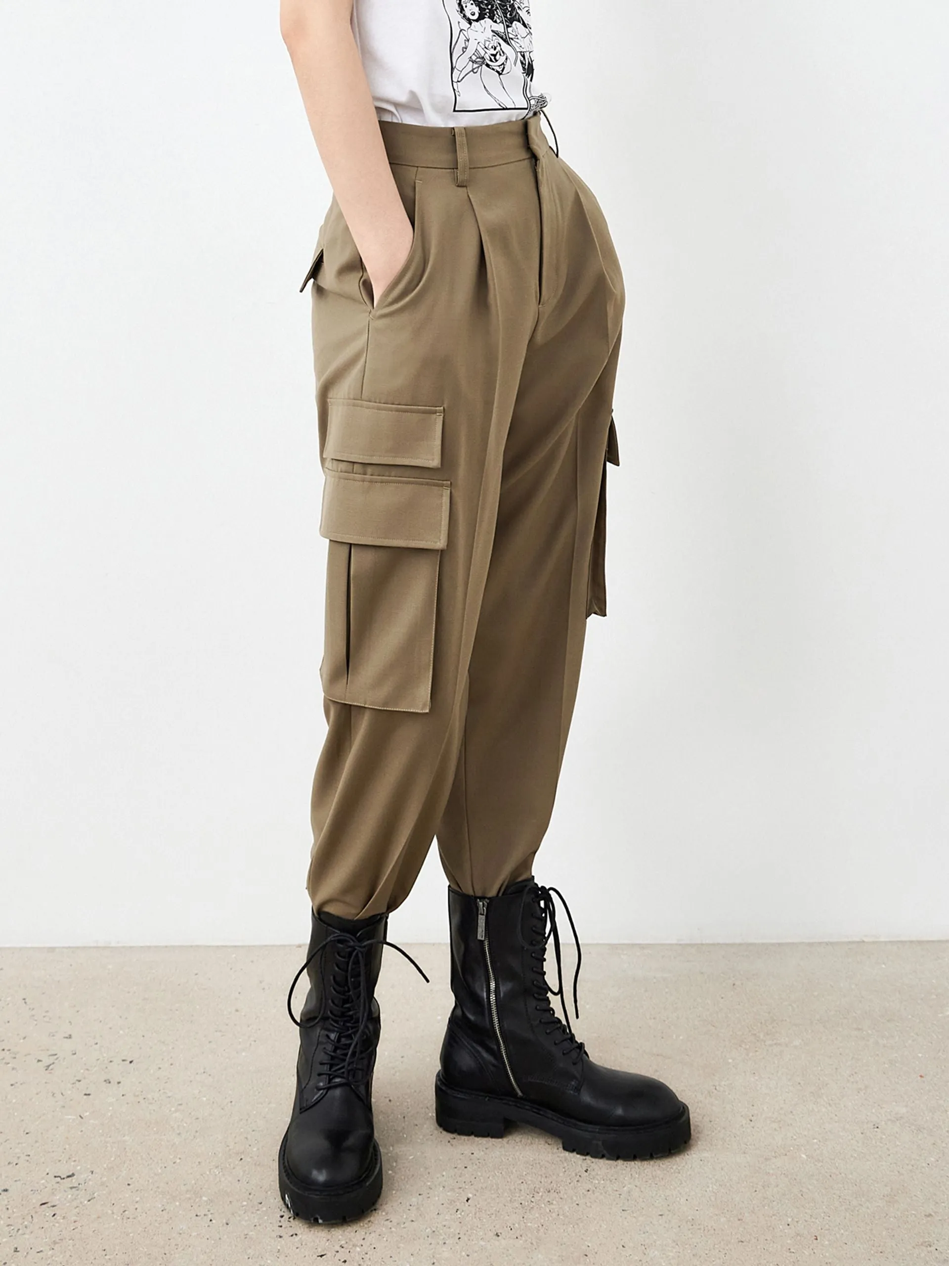 High Waist Cargo Pants