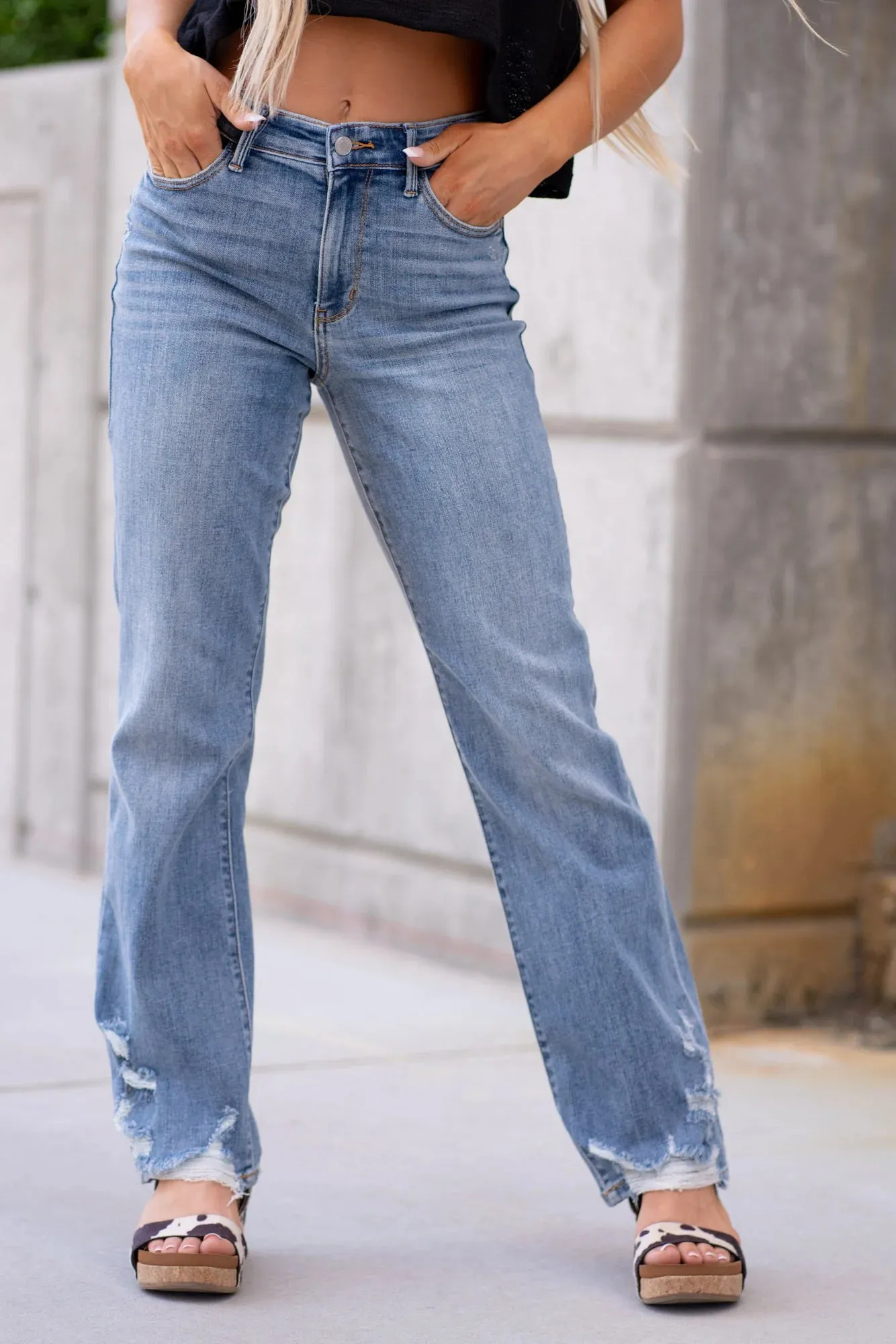 High Waist Straight Fit Jean