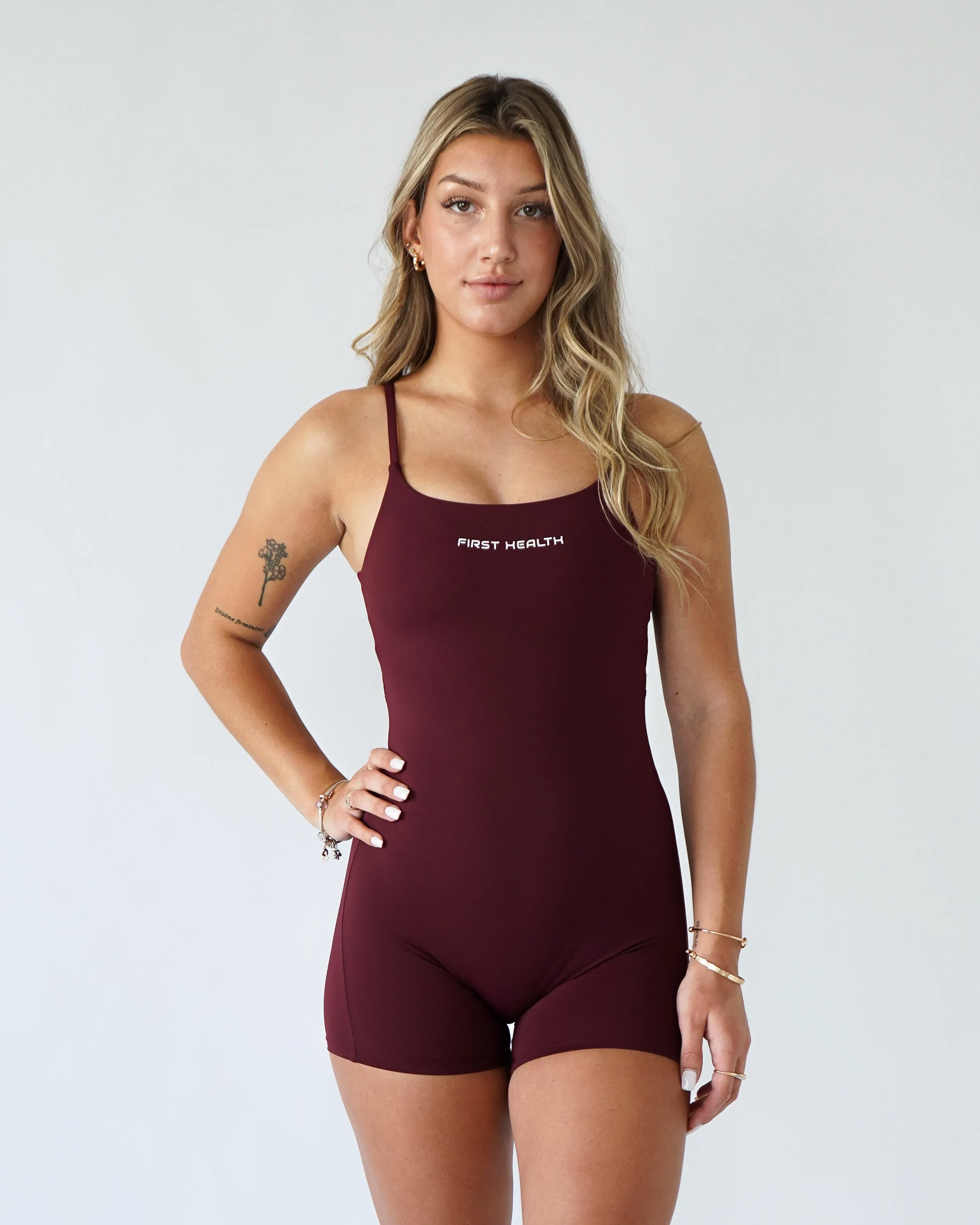 Impact Bodysuit 5” - Wine