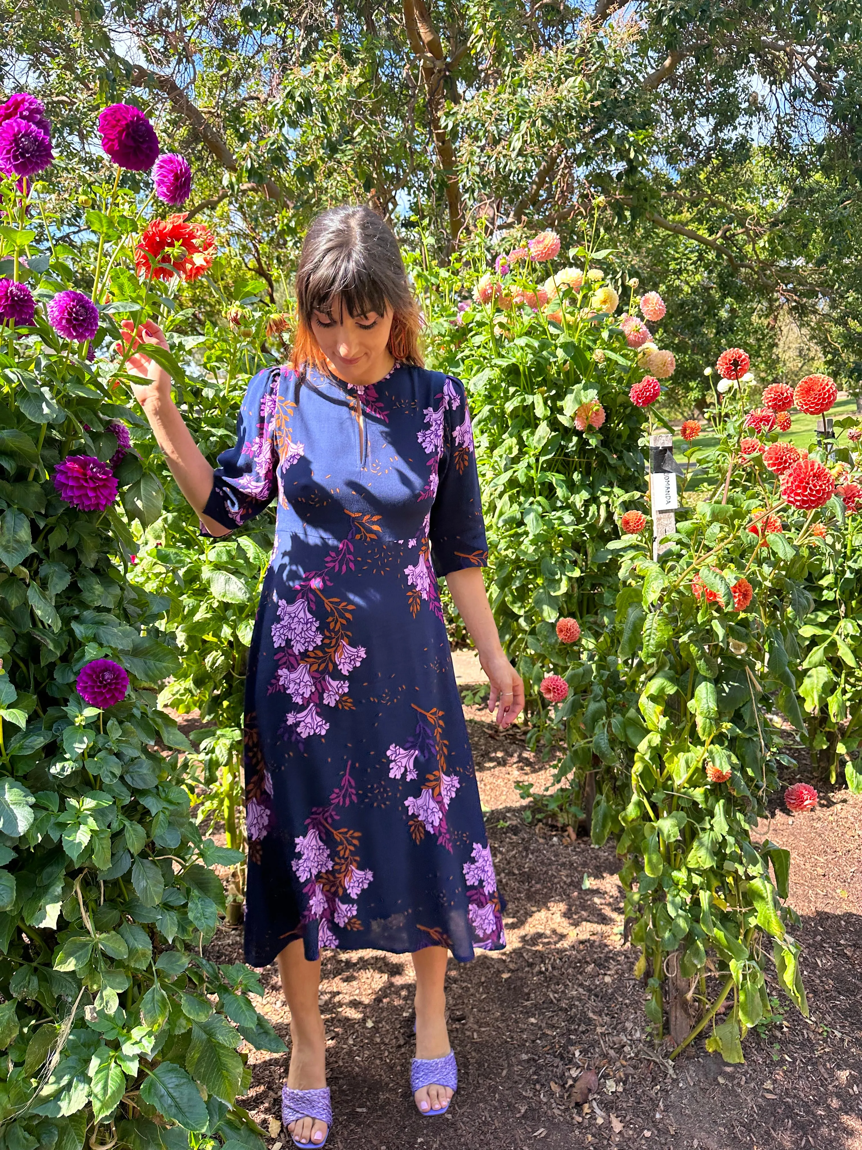 Janis Keyhole Dress, Jacaranda