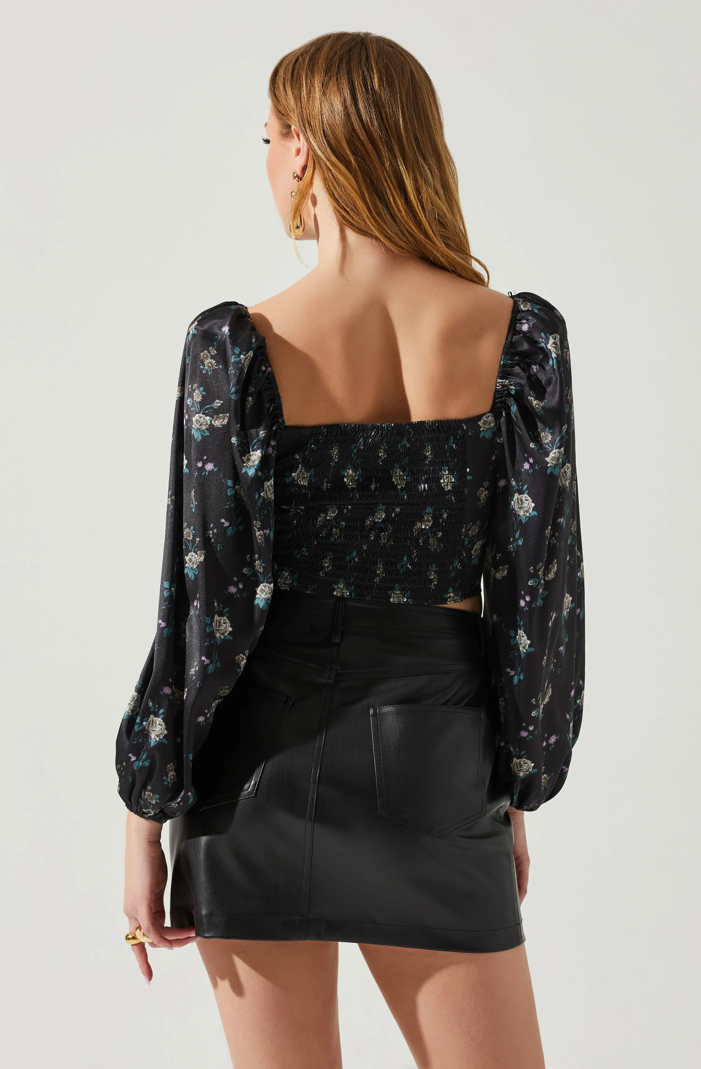 Josephine Floral Corset Long Sleeve Top