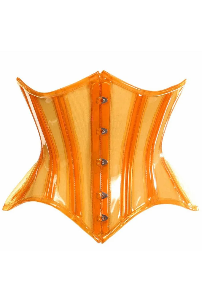 Lavish Orange Clear Curvy Underbust Waist Cincher Corset