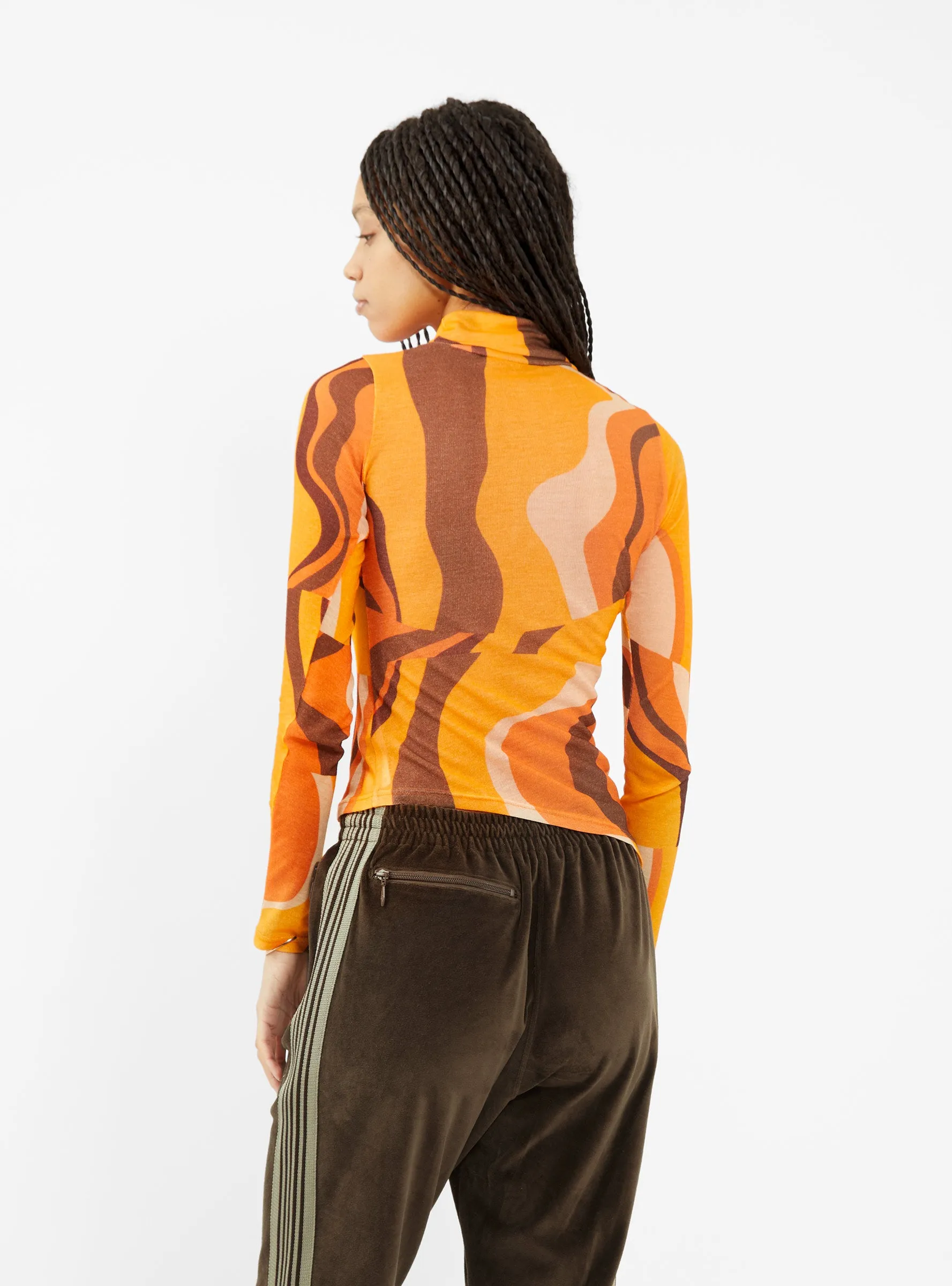 Logan Top Orange Print