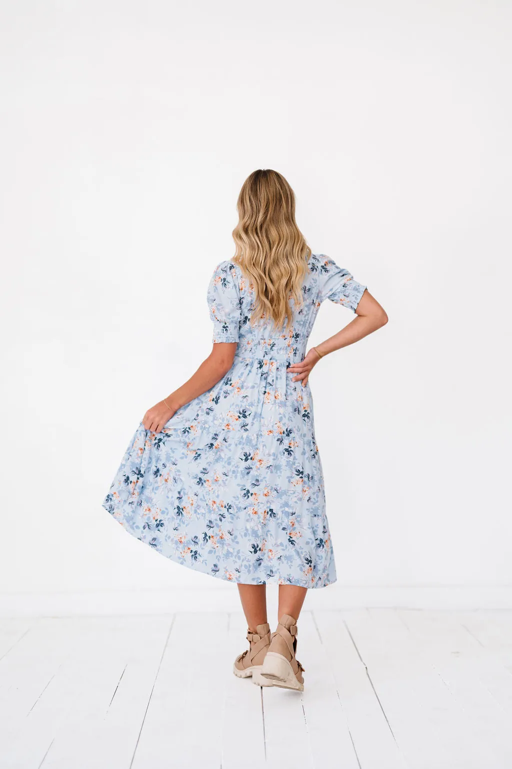 Margo Dress in Sky Blue