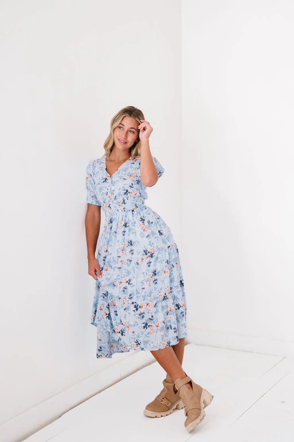 Margo Dress in Sky Blue