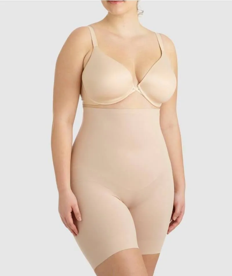 Miraclesuit Adjustable Fit High Waist Thigh Slimmer - Nude