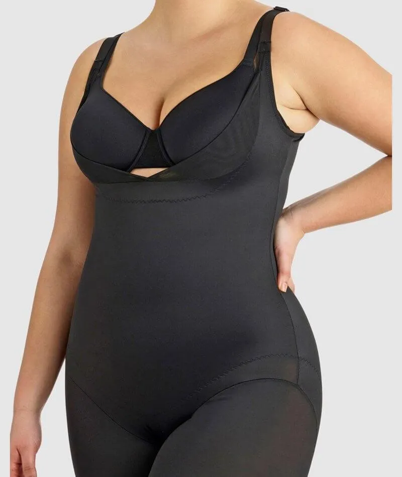 Miraclesuit Adjustable Fit Long Leg Singlette - Black