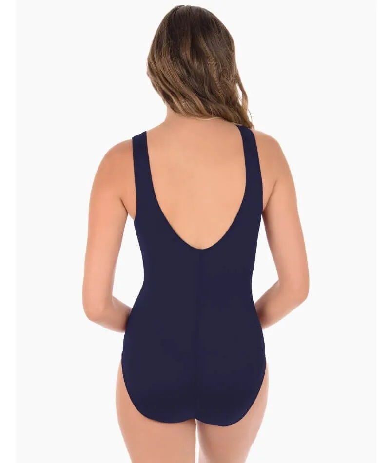 Miraclesuit Swim Illusionists Palma Shaping High Neck DD Cup One Piece Swimsuit - Midnight