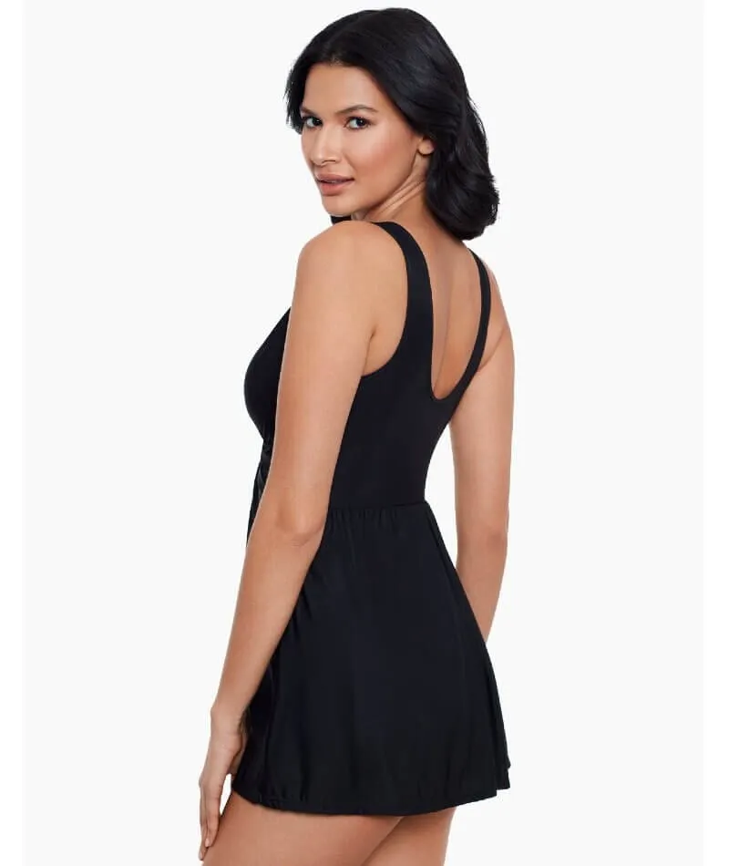 Miraclesuit Swim Must Have Marais Short Shaping DD-Cup Swim Dress - Black