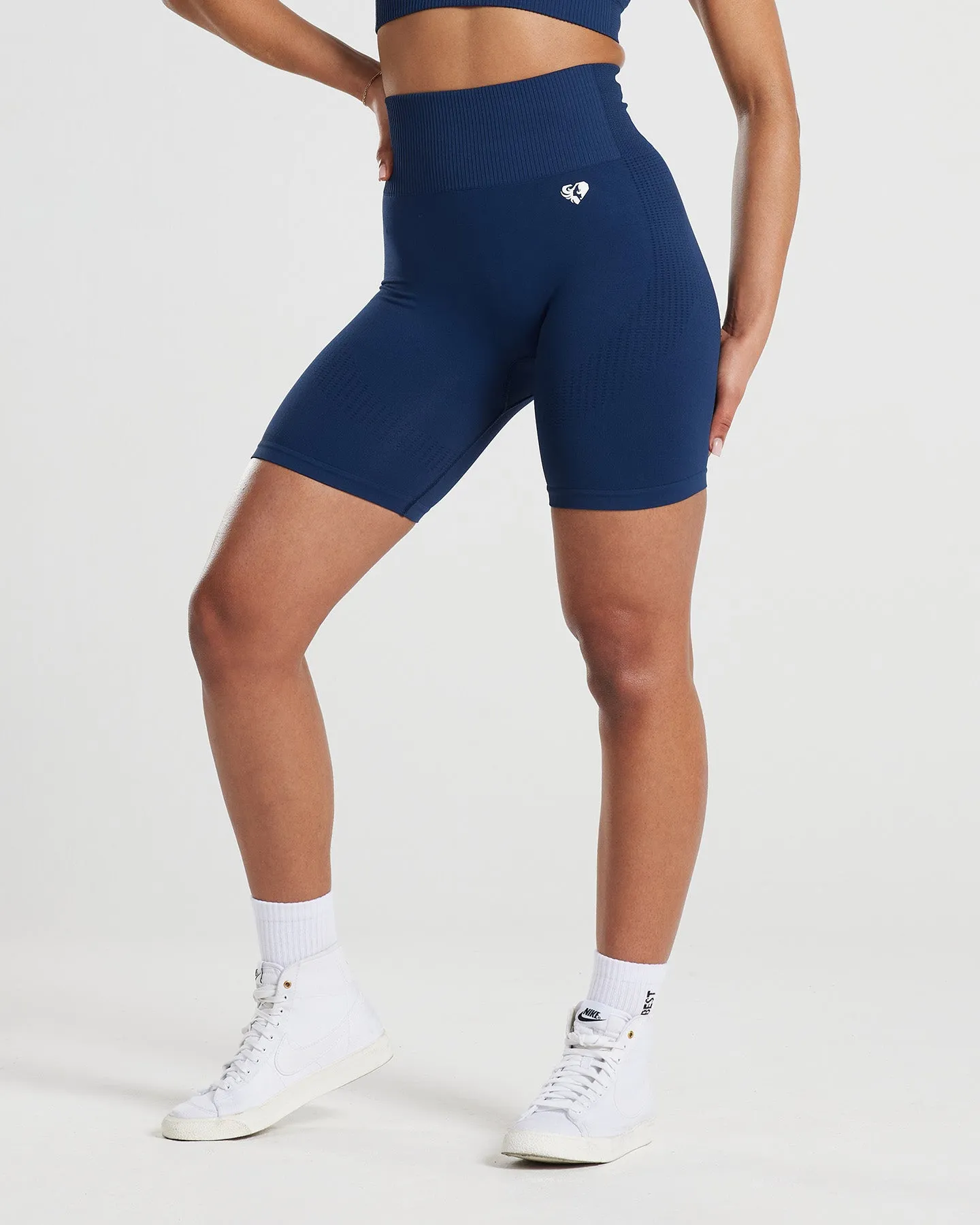 Power Seamless Cycling Shorts | Sapphire Blue