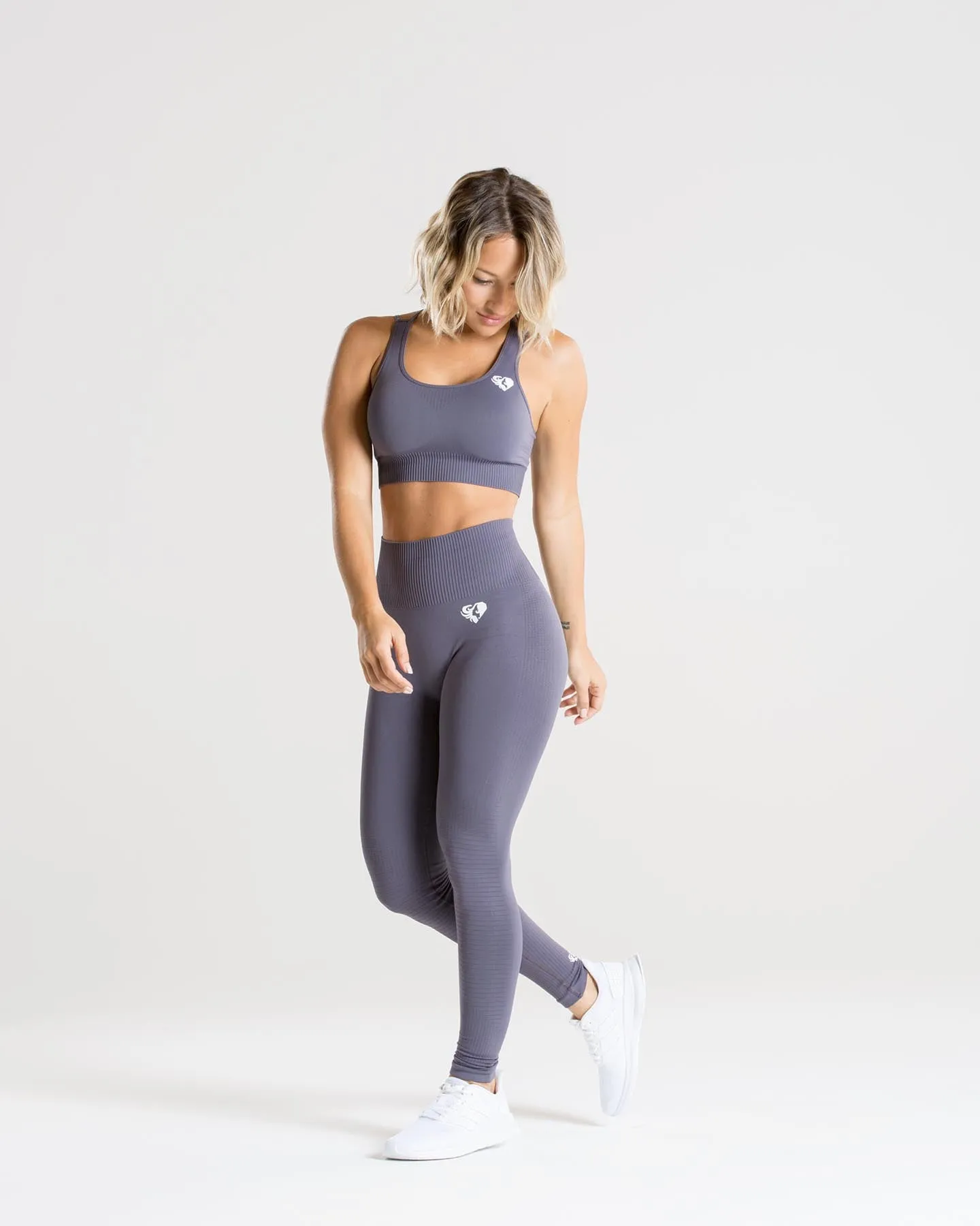 Power Seamless Sports Bra | Charcoal