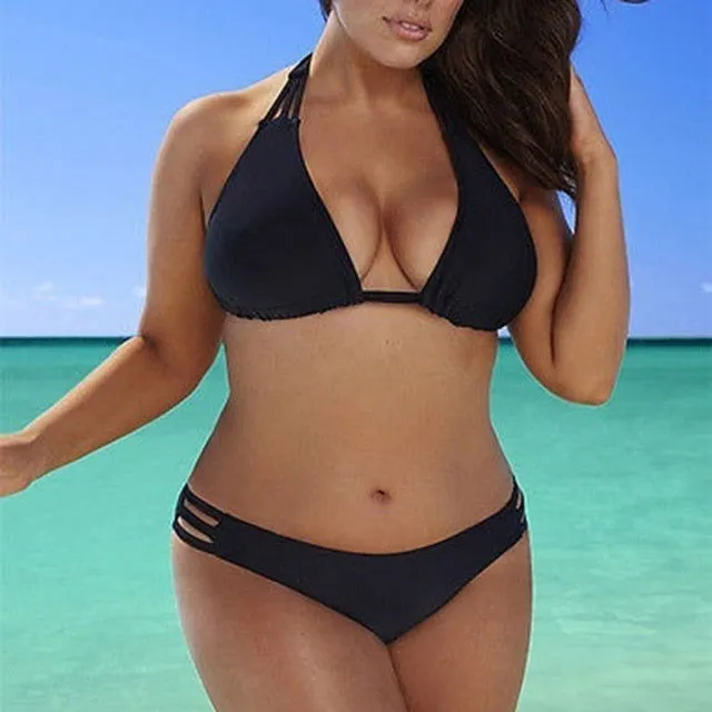 Secure Low Waist Push Up Plus Size Bikini Swimsuits