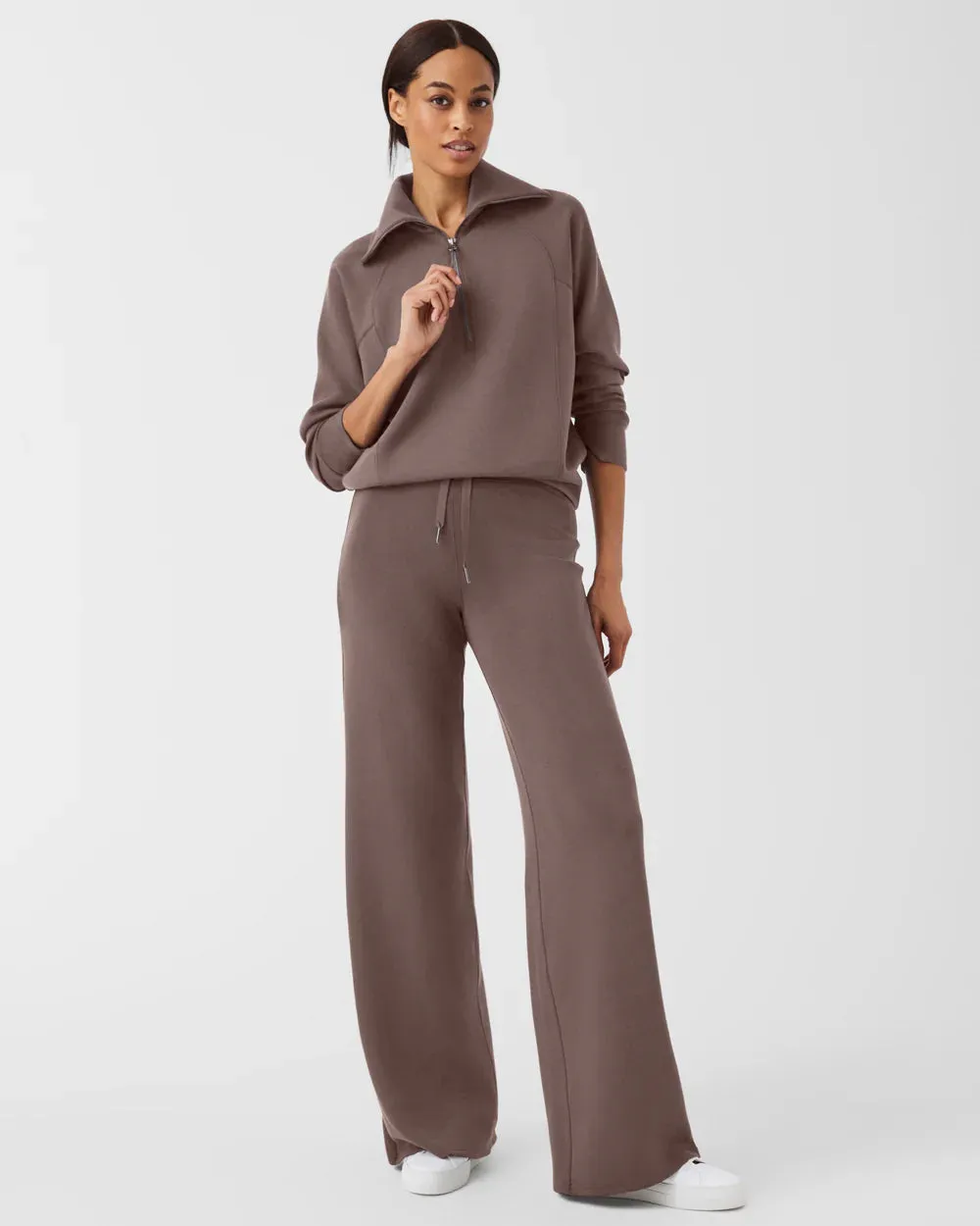 Spanx Airessentials Half Zip | Smoke