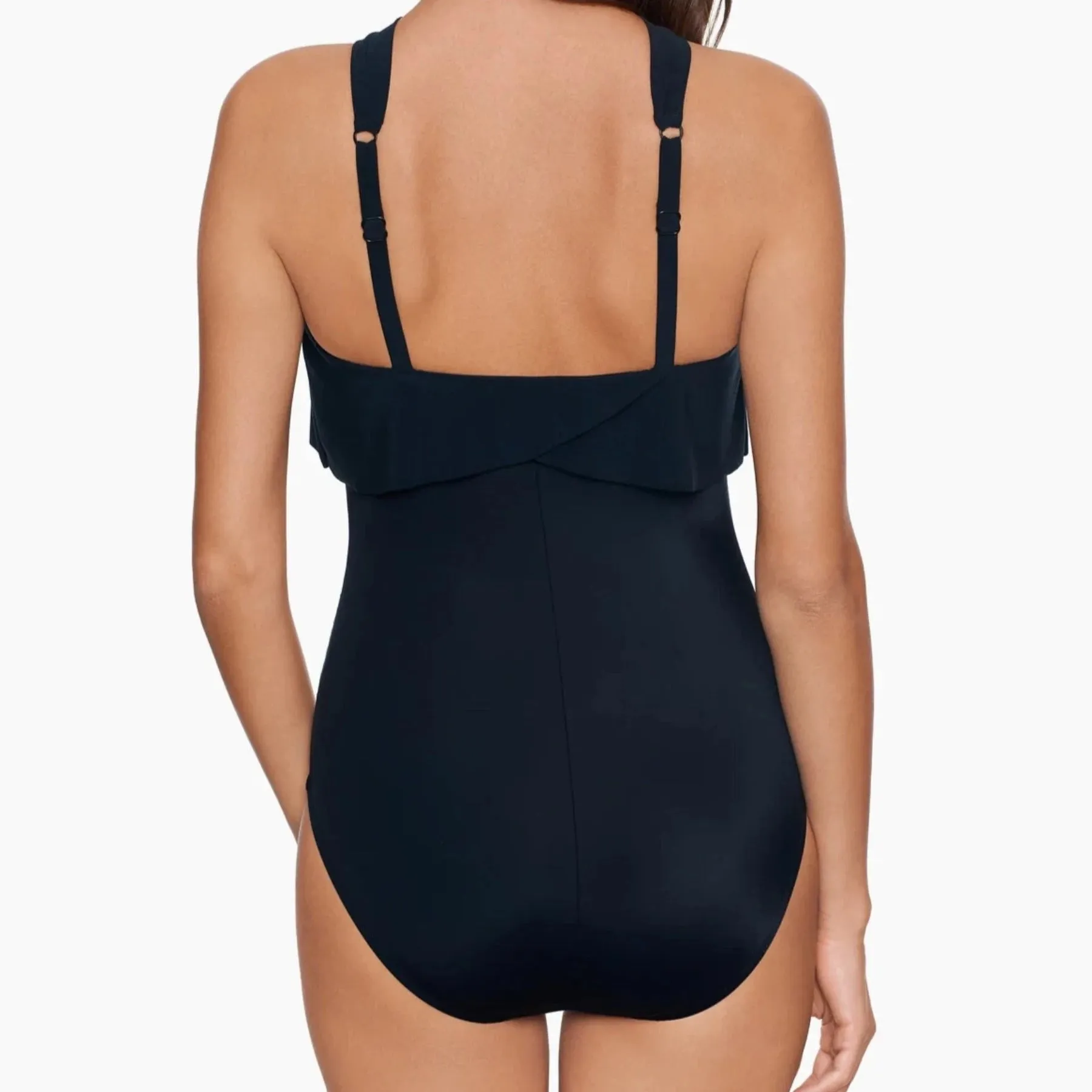 Square Cut Liza One Piece Swimsuit 6006097 - Black