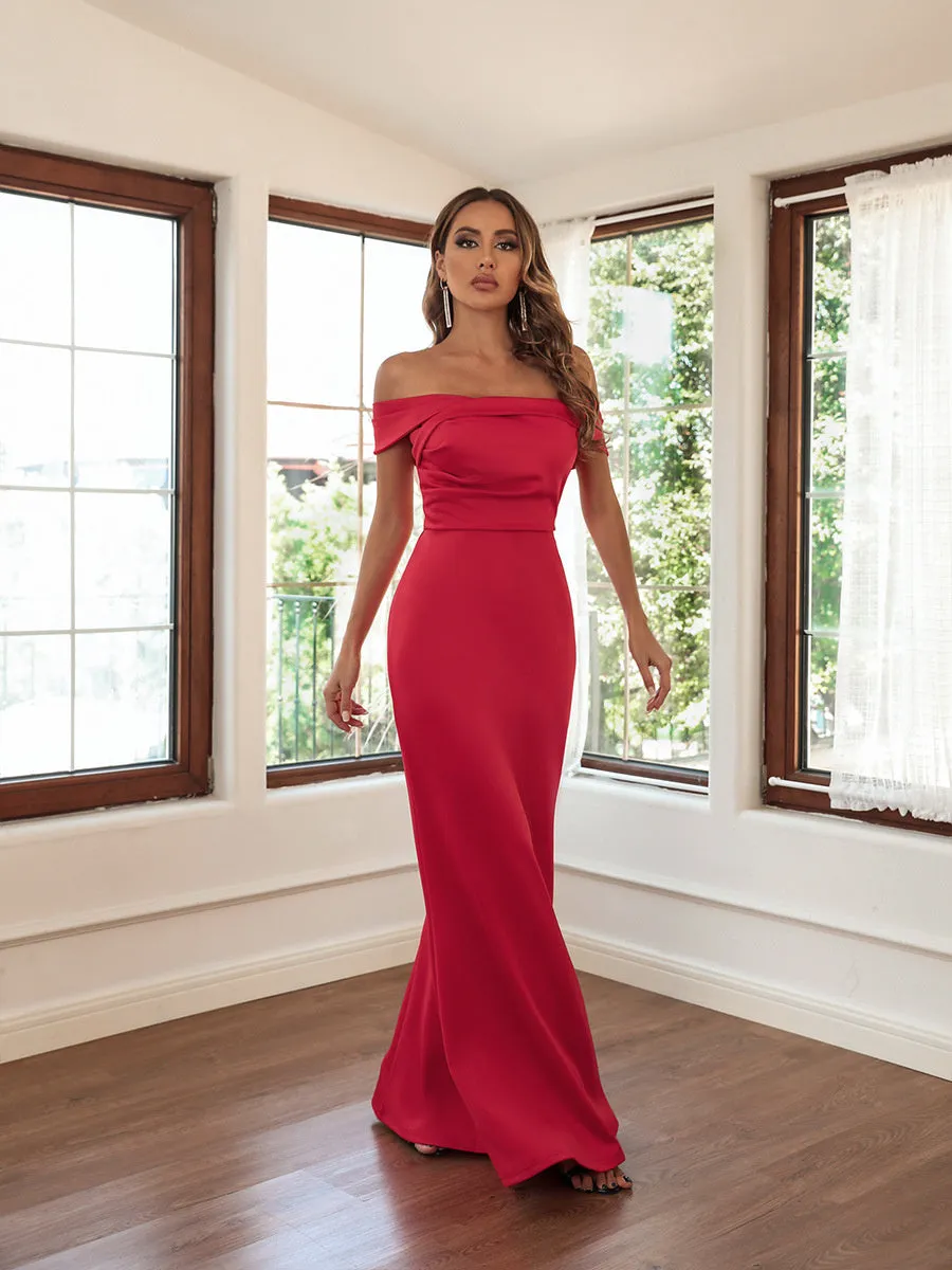 Temperament Tube Top Sexy Trailing Evening Dress