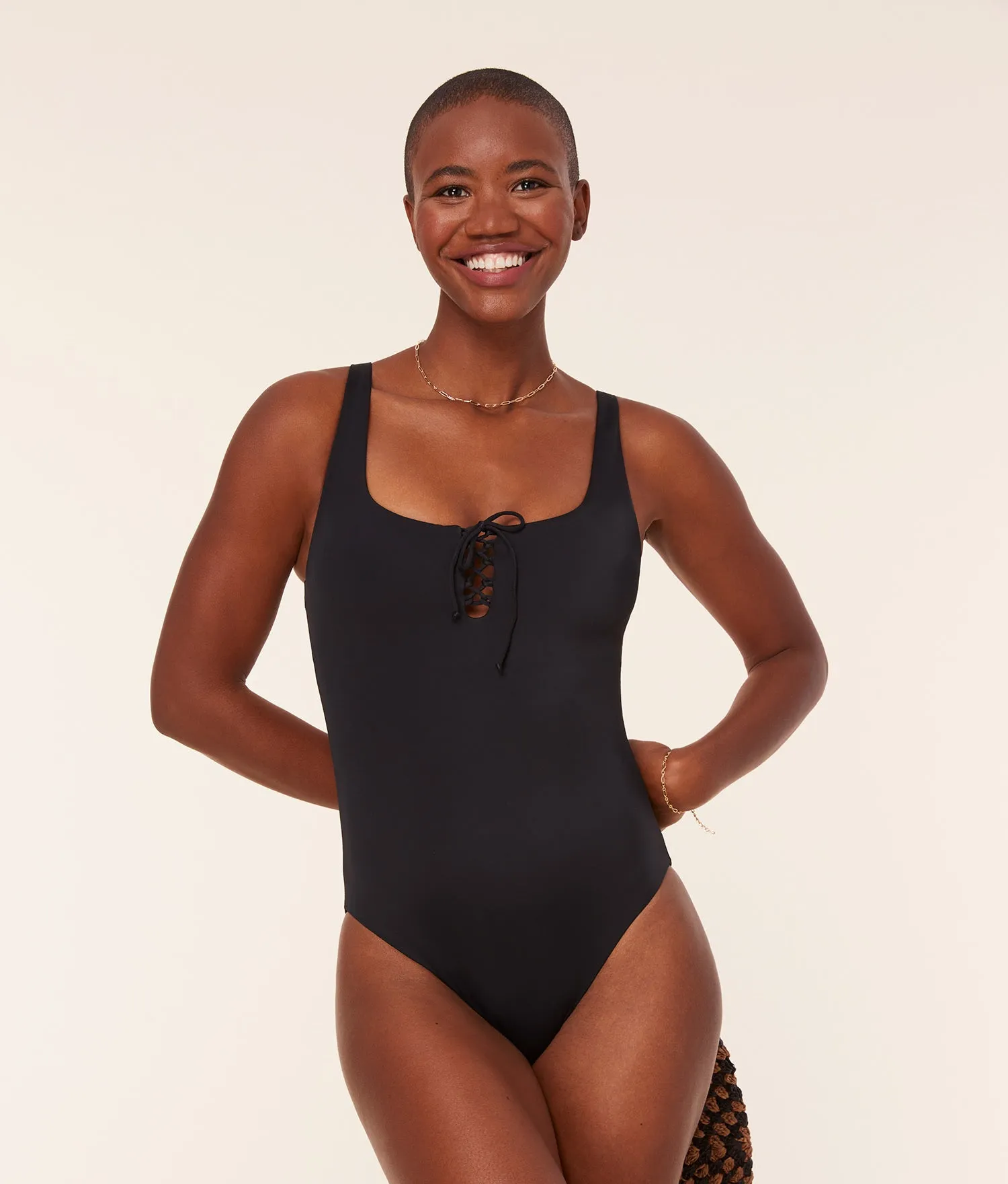 The Macao One Piece - Eco Nylon - Black - Long Torso