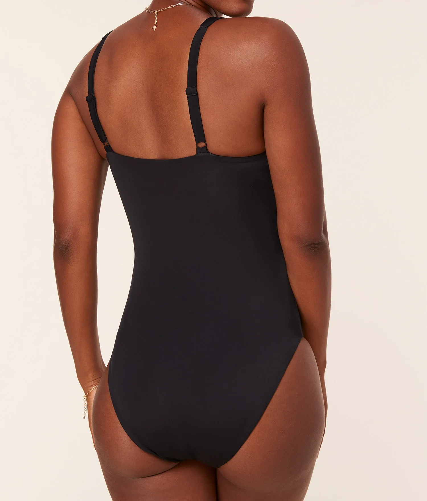 The Macao One Piece - Eco Nylon - Black - Long Torso