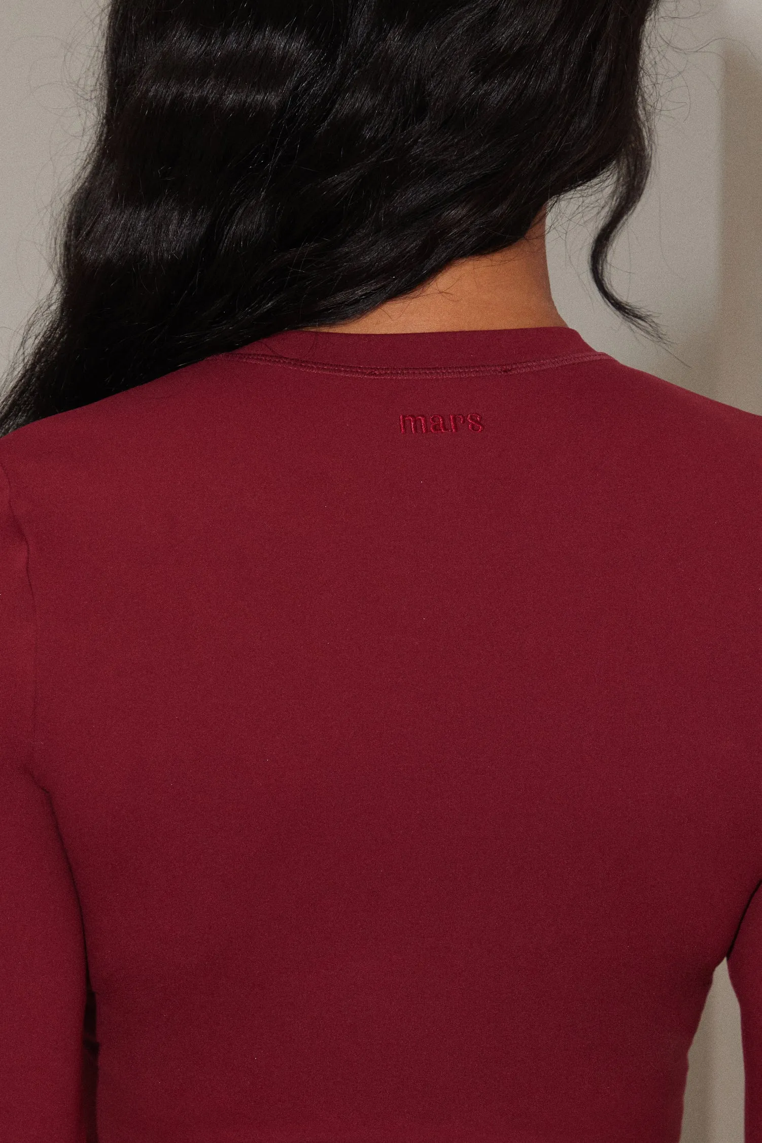 The Sculpt long sleeve tee - Wine