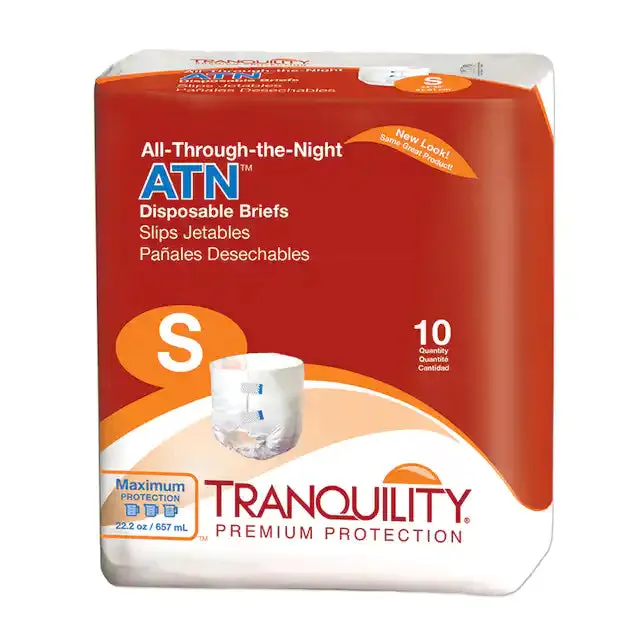 Tranquility ATN All-Through-the-Night Disposable Briefs With Tabs