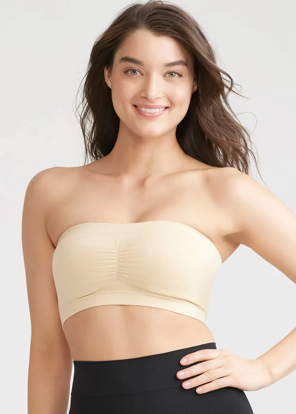 YUMMIE YT5-243 NYLON SEAMLESS BANDEAU BRA